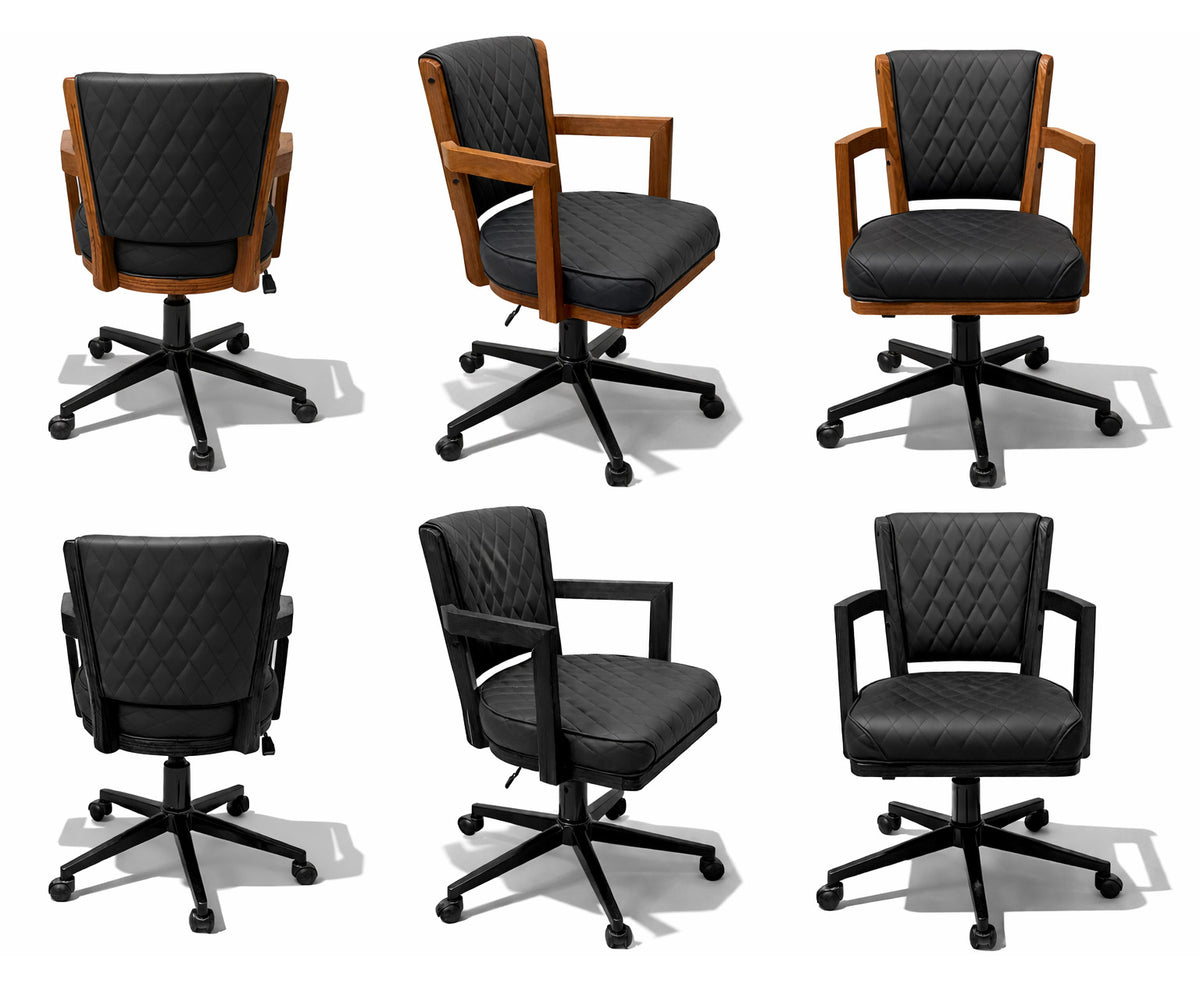 PROHIBITION SERIES SWIVEL GAME CHAIR - PGCHR-B PGCHR-W SET