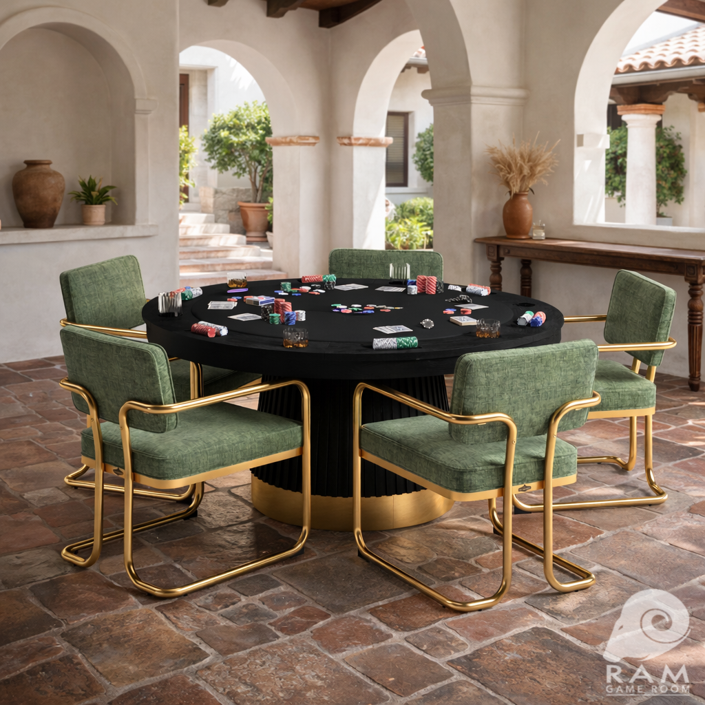 PROHIBITION SERIES DINING CHAIR - PRO60TBL-B + PRODCHR-GRN x5 SET
