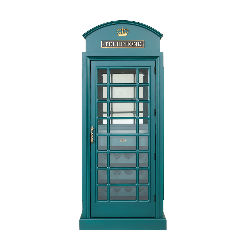 OLD ENGLISH TELEPHONE BOOTH BAR CABINET - OEBRCB-GRN-1
