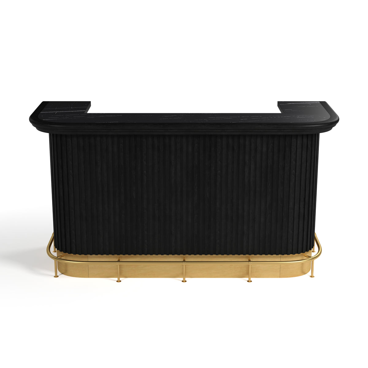 PROHIBITION SERIES 84" COCKTAIL BAR - PROBAR84-B Straight white