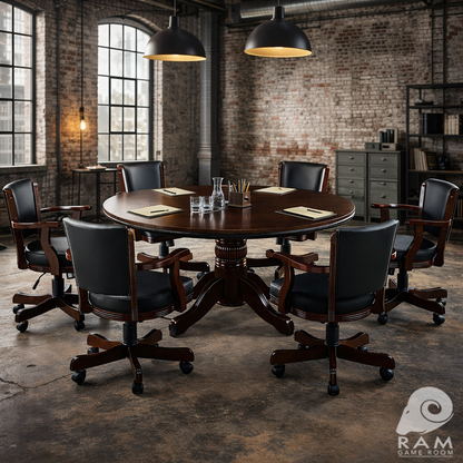 SWIVEL GAME CHAIR - GTBL60 CAP + GCHR2 CAP x6 DINING SET 2