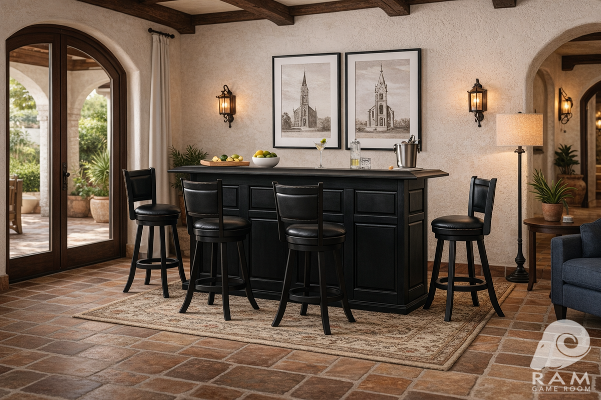 84" DRY BAR - DBAR84 BLK + BBSTL BLK x4 4