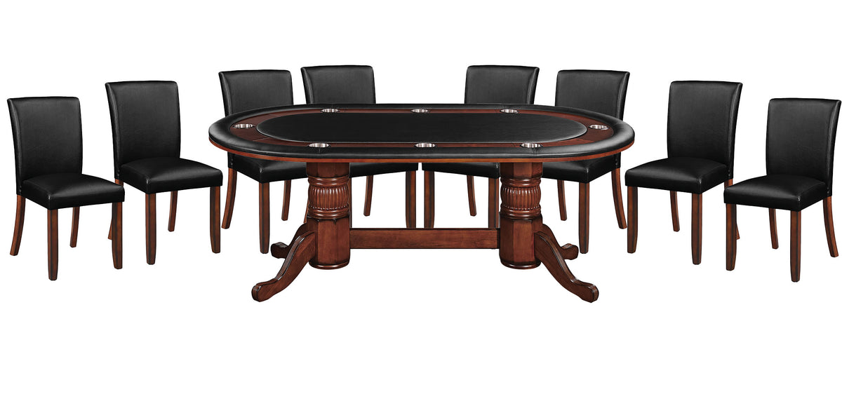 84" TEXAS HOLD'EM GAME TABLE - GTBL84 CN With Dining Top & GCHR3 CN x 8 Set game