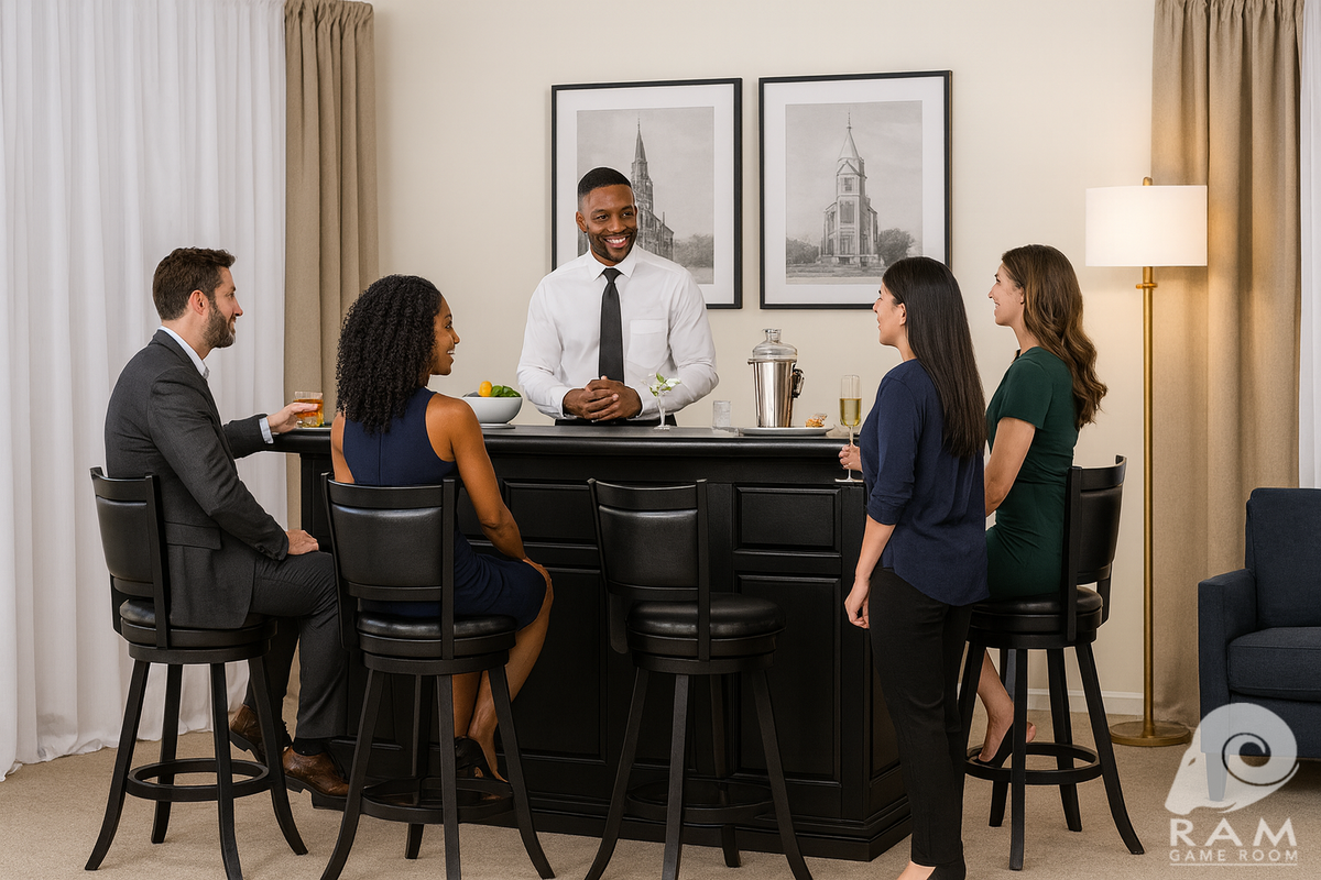 84" DRY BAR - DBAR84 BLK + BBSTL BLK x4 2