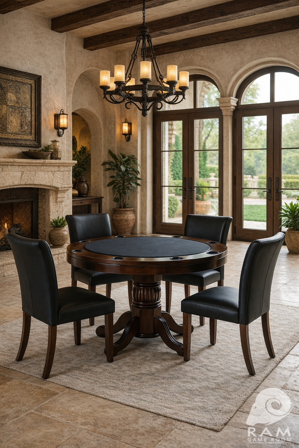 DINING/GAME CHAIR - GTBL48 CAP + GCHR3 CAP x4 GAME SET 2
