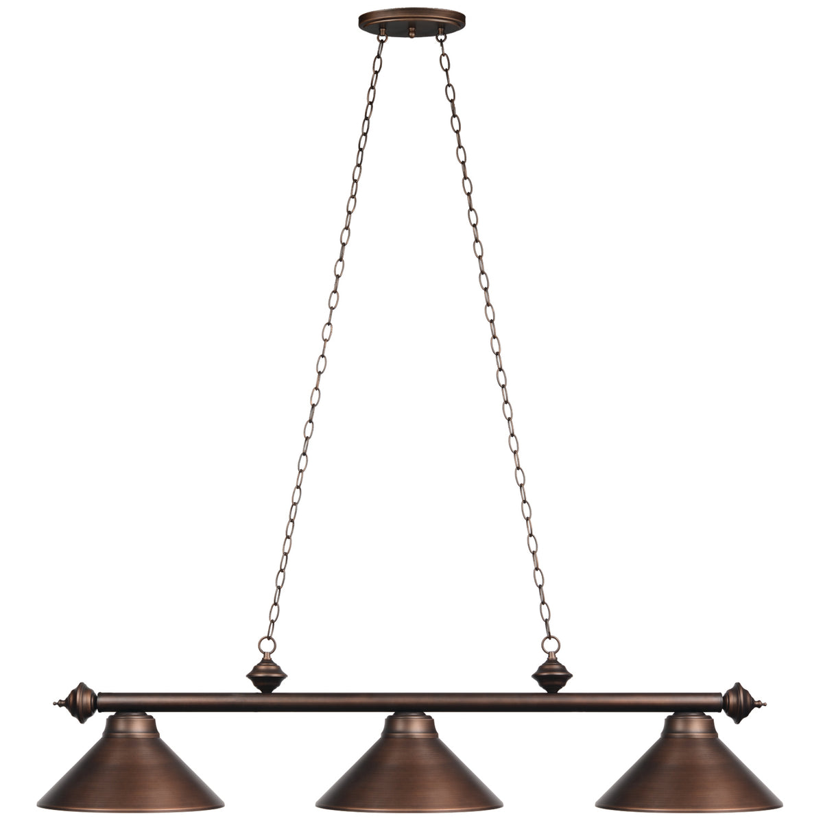 54" 3LT BILLIARD LIGHT - PR54-ORB-chain