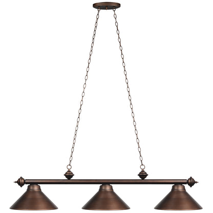 54" 3LT BILLIARD LIGHT - PR54-ORB-chain