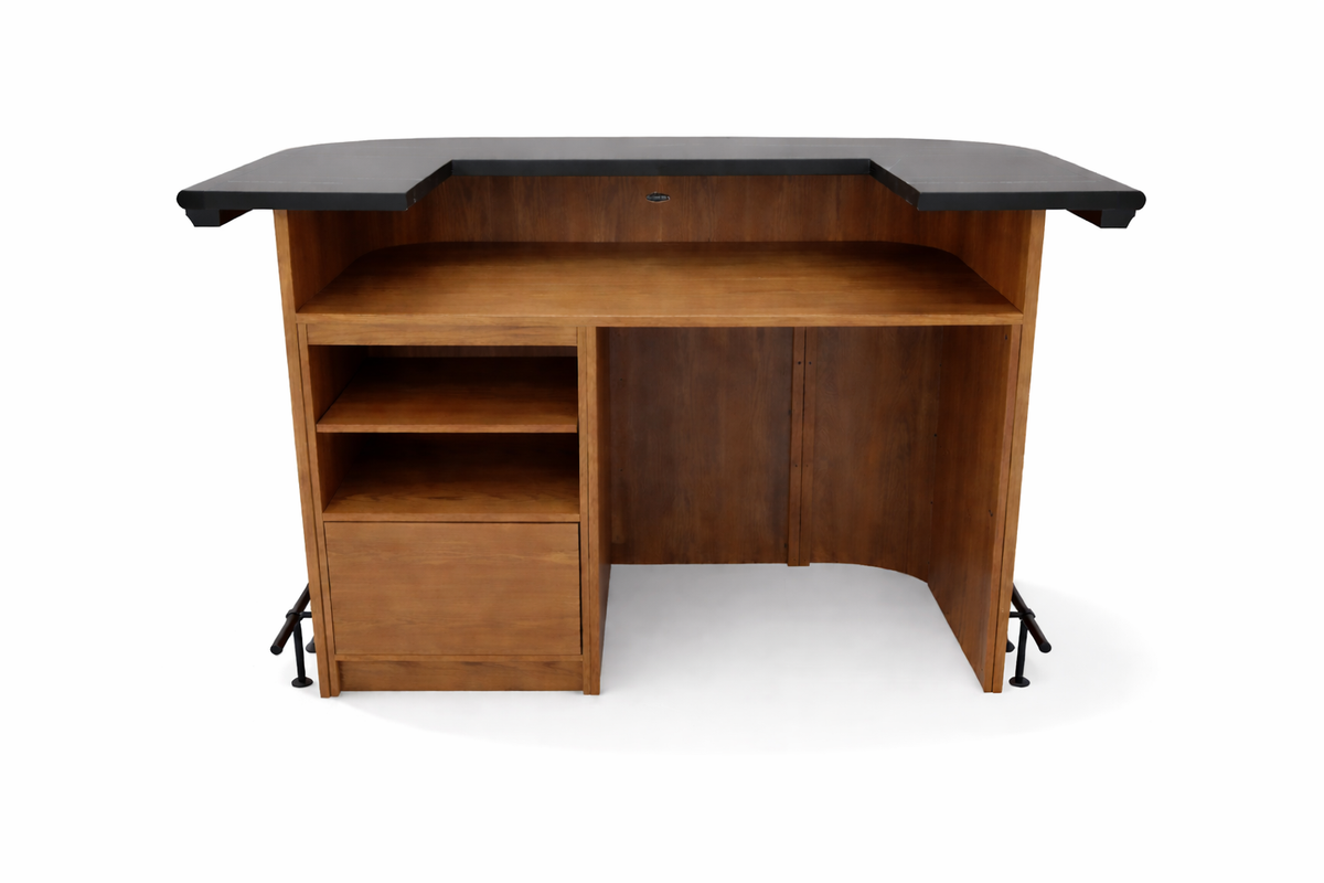 PROHIBITION SERIES 60" COCKTAIL BAR - Prohibition 60 BAR WALNUT BACK