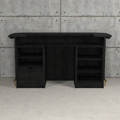 PROHIBITION SERIES 84" COCKTAIL BAR - PROBAR84-B Back concrete