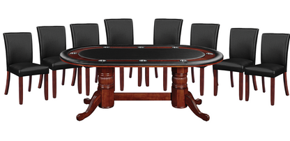 84" TEXAS HOLD'EM GAME TABLE - GTBL84ET-WT&GCHR3ET-X8-GAME-SET