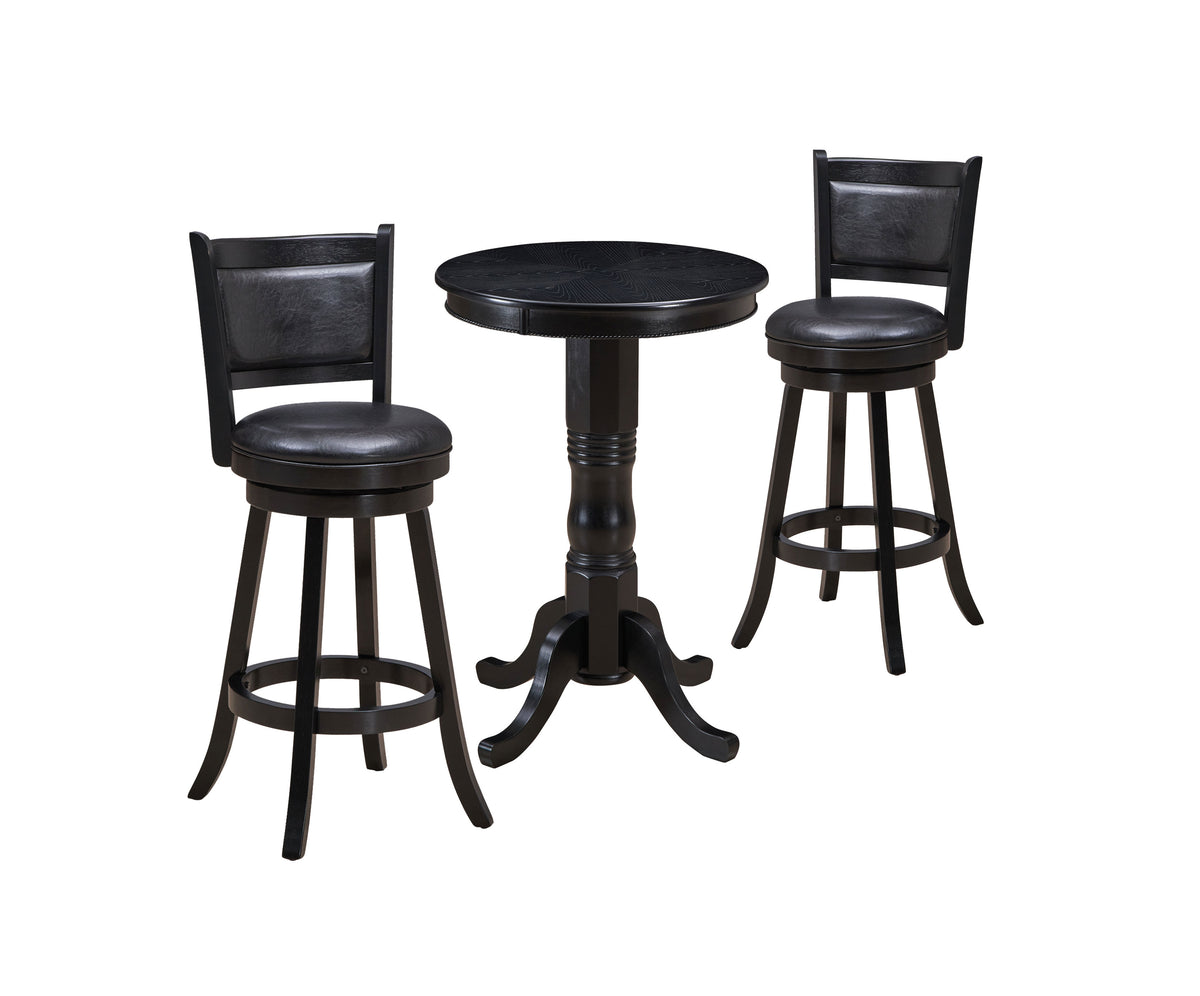 ROUND PUB TABLE - BPUB-BBSTL-SET-BLK
