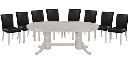 84" TEXAS HOLD'EM GAME TABLE - GTBL84AW-WT&GCHR3AW-X8-DINING-SET