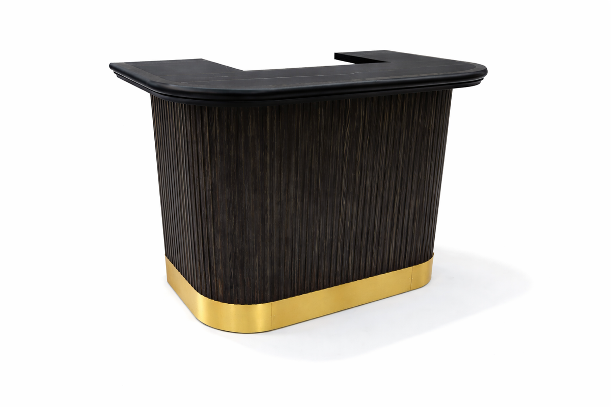 PROHIBITION SERIES 60" COCKTAIL BAR - Probar 60 blackangle no foot
