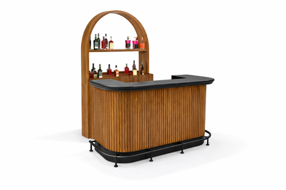 PROHIBITION SERIES BACK BAR - PROBAR60-W + PROBACBAR-W + FOOTRAIL- FRONT ANGLE 2