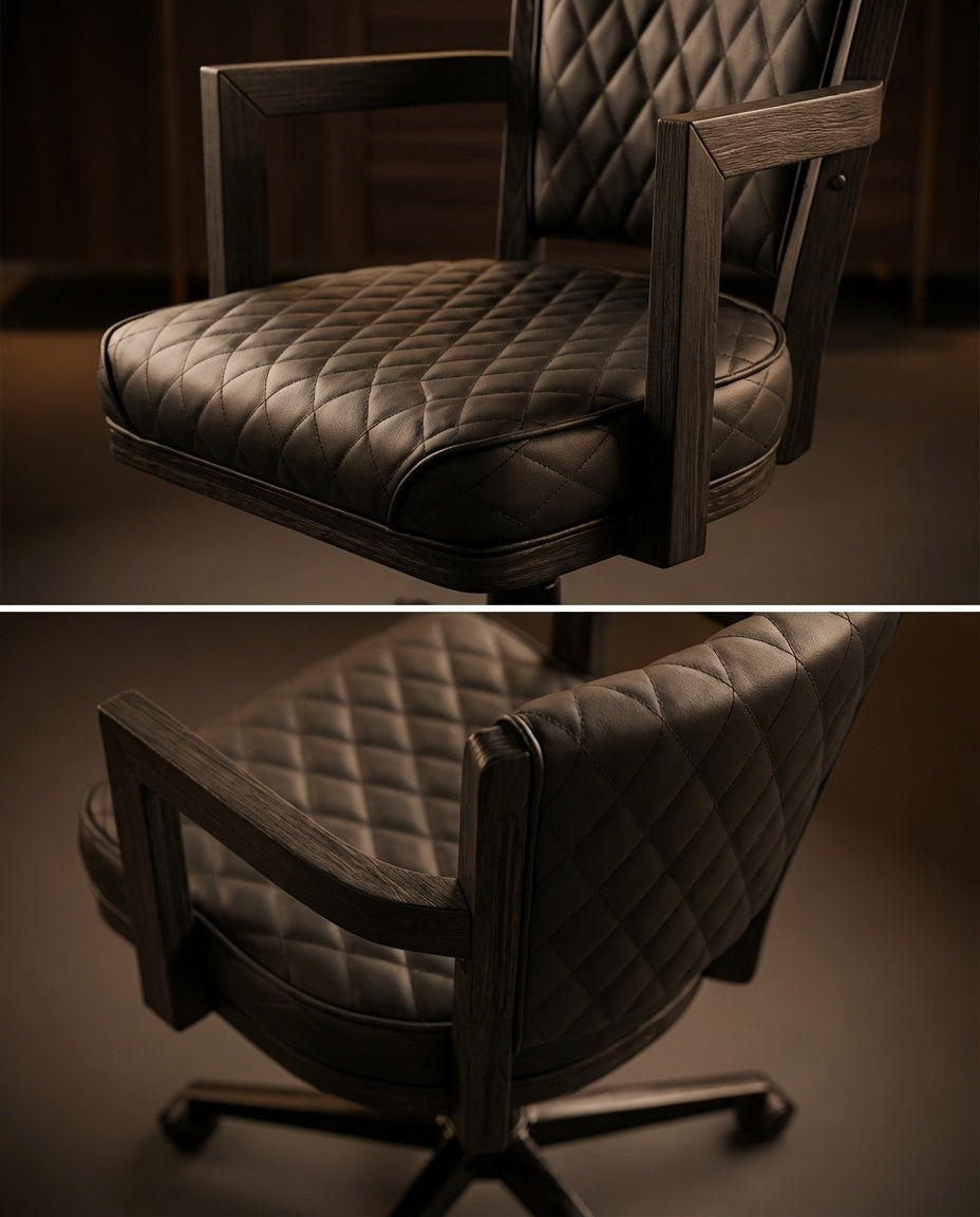 PROHIBITION SERIES SWIVEL GAME CHAIR - PROGCHR Poker Chair Black 1