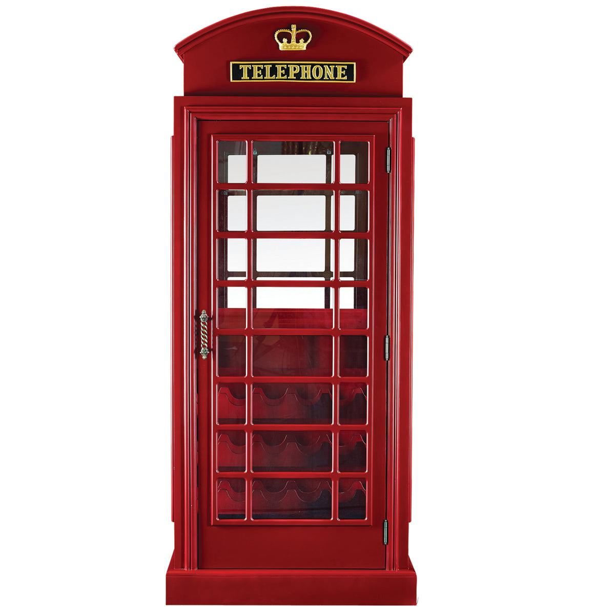 OLD ENGLISH TELEPHONE BOOTH BAR CABINET - OEBRCB-CLOSED