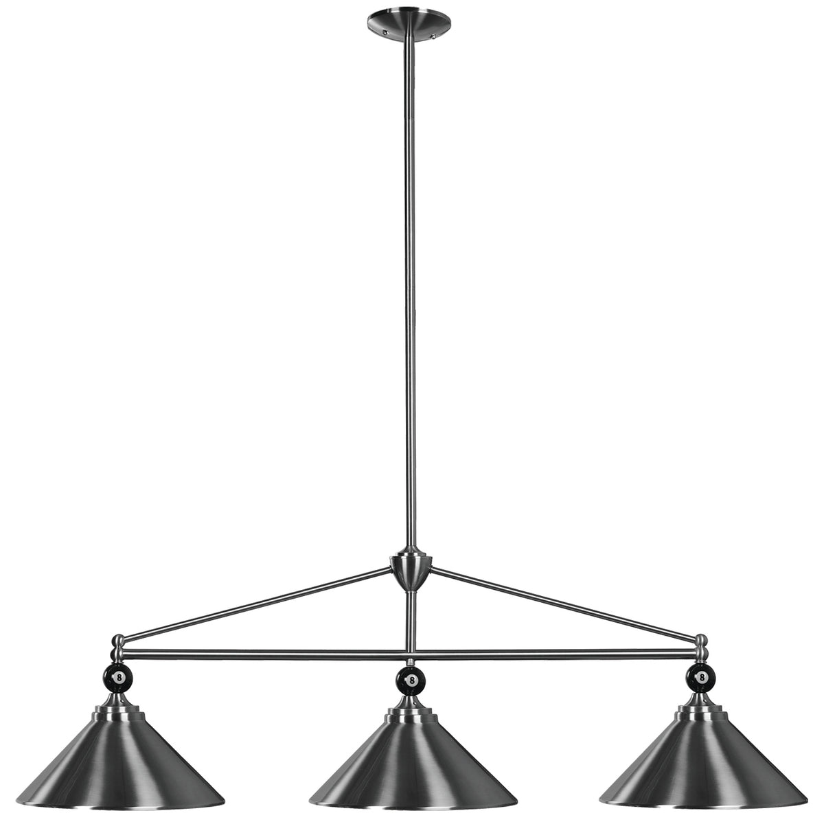 EMPIRE-54" 3LT BILLIARD LIGHT- STAINLESS - EMP-B54-ST