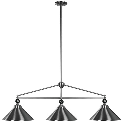 EMPIRE-54" 3LT BILLIARD LIGHT- STAINLESS - EMP-B54-ST