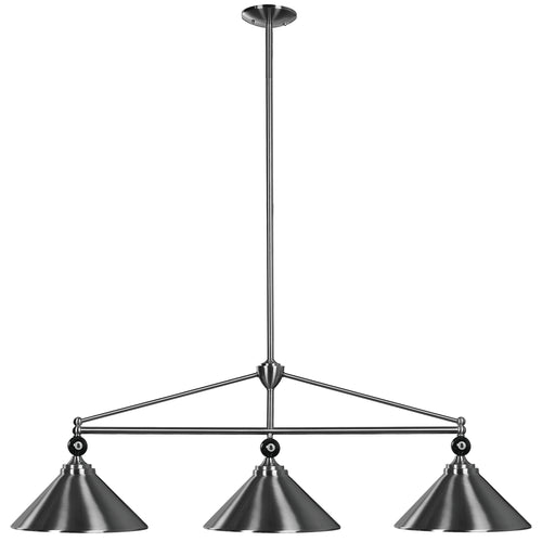 EMPIRE-54" 3LT BILLIARD LIGHT- STAINLESS - EMP-B54-ST