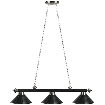 LEATHER BILLIARD LIGHT - BLACK - B54-LTHR-BLK-chain