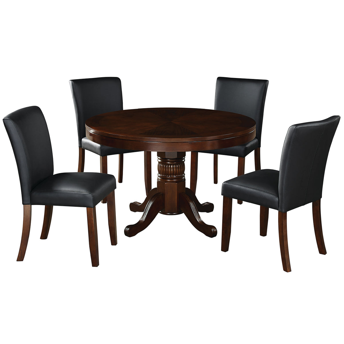 48" 2 IN 1 GAME TABLE - GTBL48-CAP+GCHR3-CAP-DINING-SET2