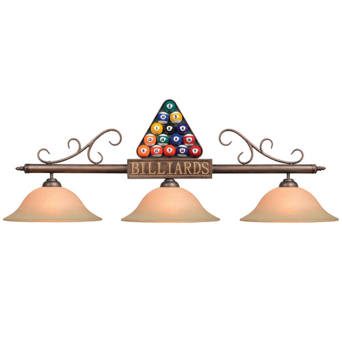 56" 3 LIGHT BILLIARD LIGHT-BILLIARD RACK - BIL-B56