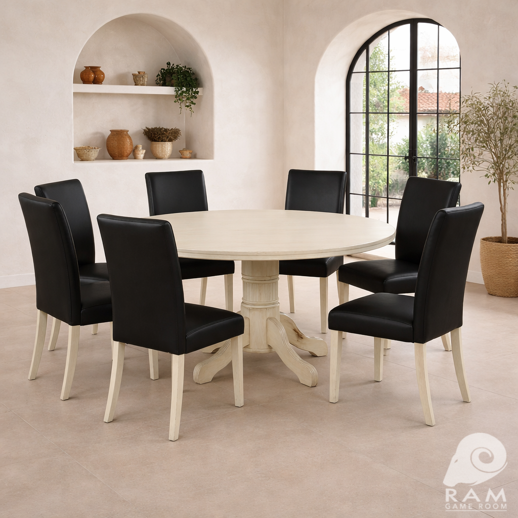 DINING/GAME CHAIR - GTBL60 AW + GCHR3 AW x6 (SPANISH)
