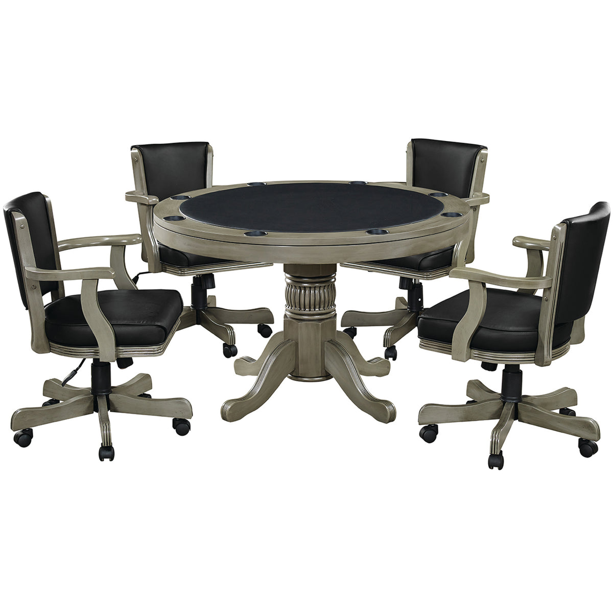 SWIVEL GAME CHAIR - GTBL48-SL+GCHR2-SL-GAME-SET
