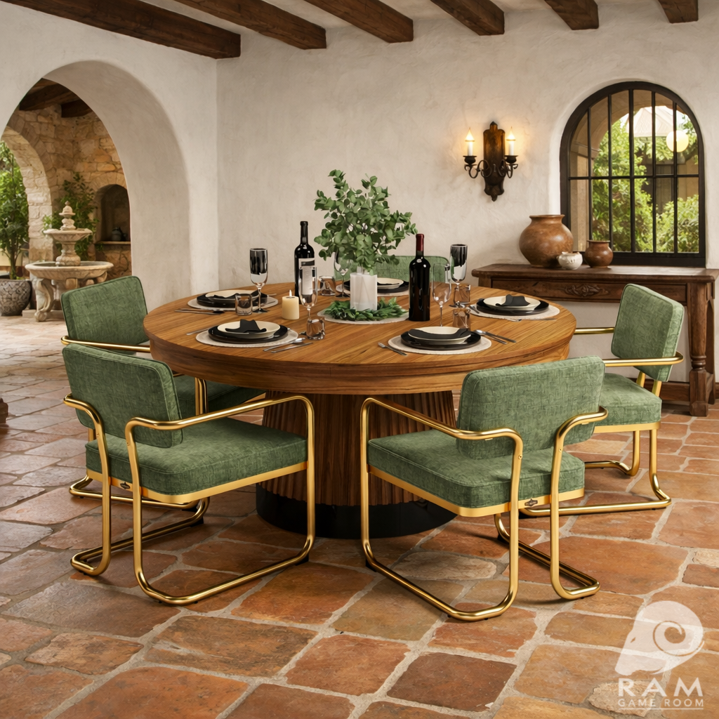 PROHIBITION SERIES DINING CHAIR - PRO60DIN-W + PRODCHR-GRN x5 SET