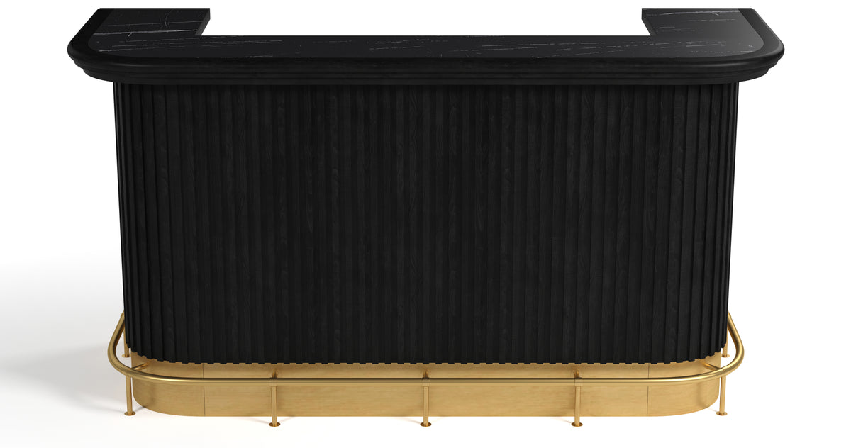 PROHIBITION SERIES 84" COCKTAIL BAR - PROBAR84-B Straight white2