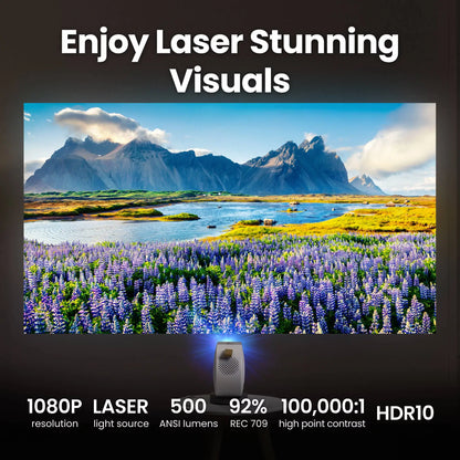 BenQ GV50 1080p 500lm Laser Portable Projector for Bedside Ceiling Projection with Google TV
