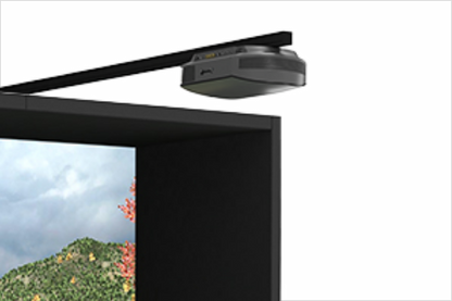 Projector mounting beam included with SimBooth Kit 2