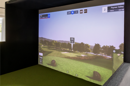 Crease-free impact screen included with SimBooth Kit 2